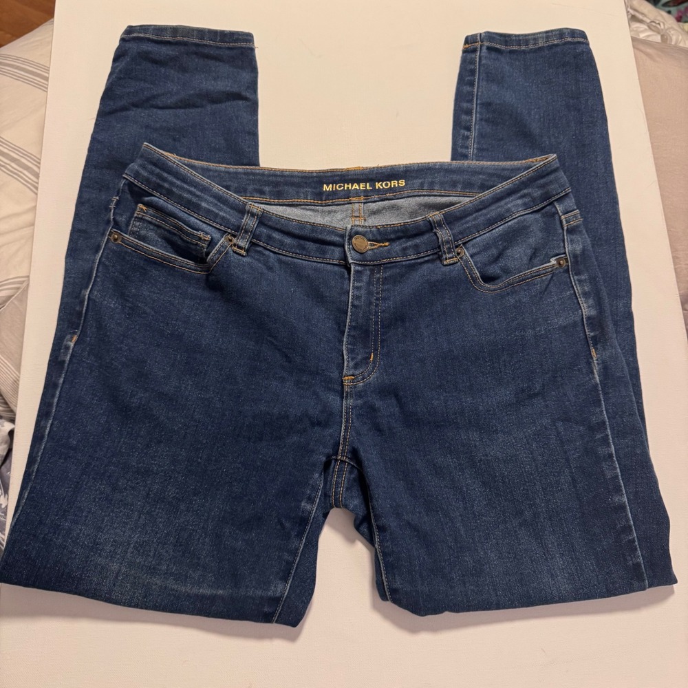 Michael Kors Skinny Jeans Womens Size 6/ 28 Dark Wash Stretch Denim Ankle Skinny